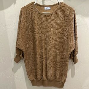 Vintage bat sleeve textured top